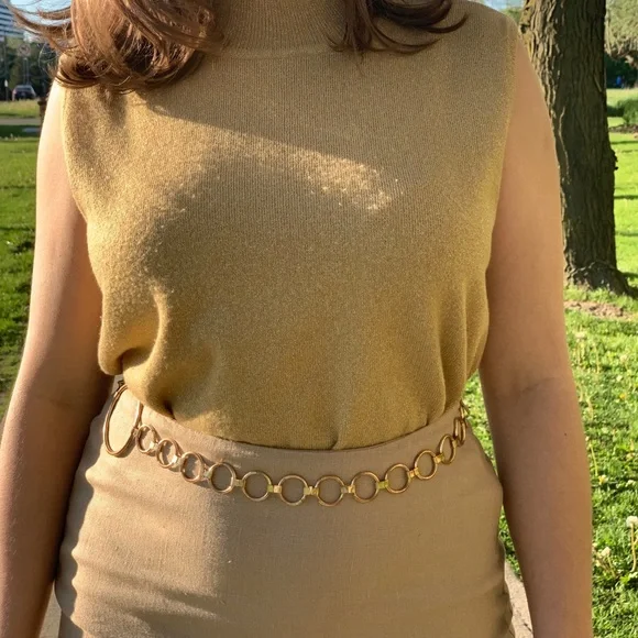 100% Raw Linen Midi Skirt - Picture 5 of 10